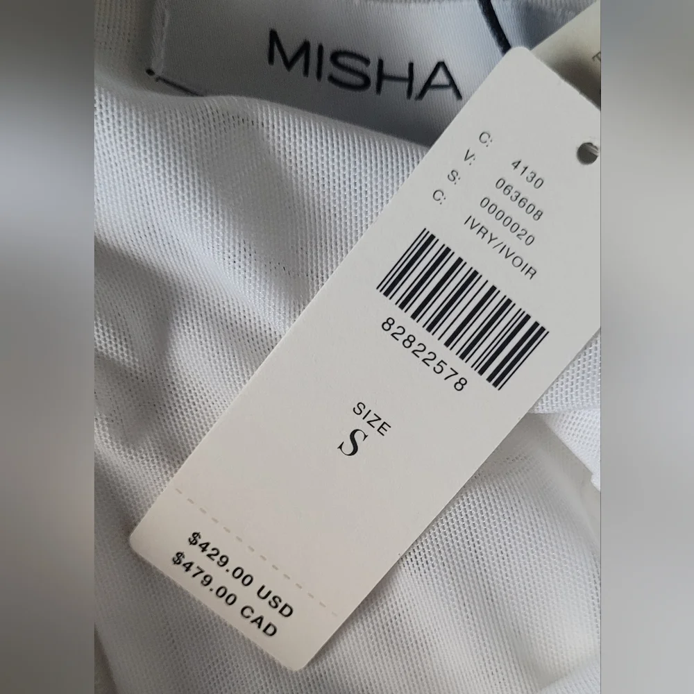 Anthropologie Maxi Dress. Misha Ivory Talitha Evening. Sz Small NWT. - Picture 9 of 16
